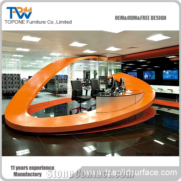 Quartz Stone Multicolors 30mm/40mm Thick Reception Counter