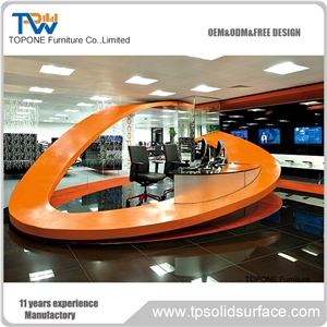 Quartz Stone Multicolors 30mm/40mm Thick Reception Counter