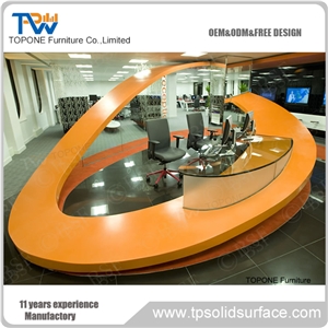 Quartz Stone Multicolors 30mm/40mm Thick Reception Counter