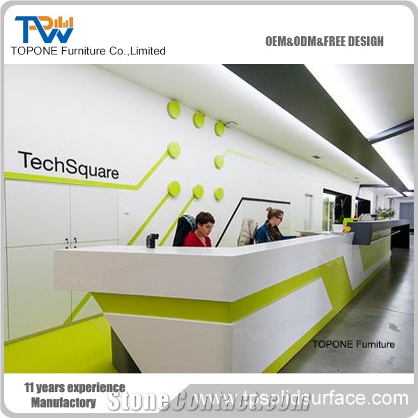 Solid Surface Front Desk Designs Tabletops,Reception Resin Tabletops