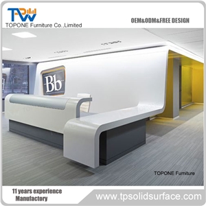 Solid Surface Front Desk Designs Tabletops,Reception Resin Tabletops