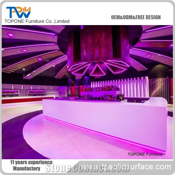 Style Acrylic Solid Surface Office Reception Table Design