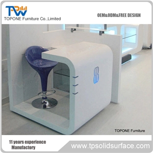 Translucent Green Glass Reception Desk