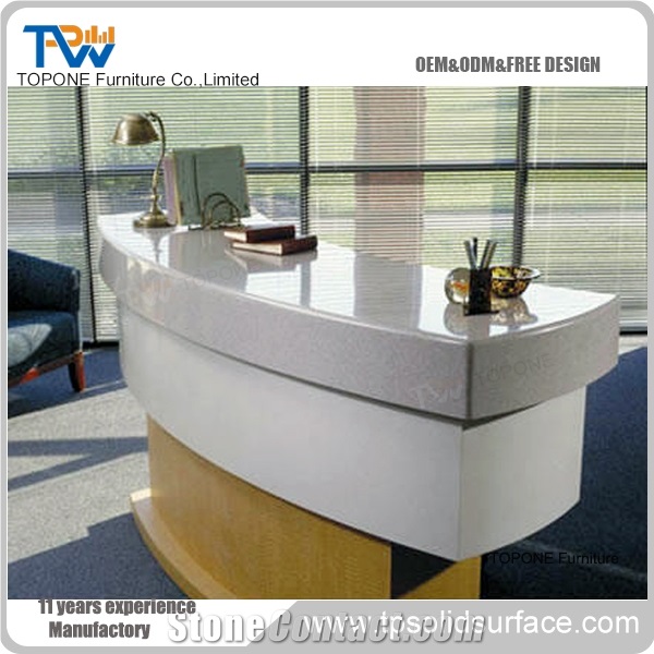 Translucent Green Glass Reception Desk