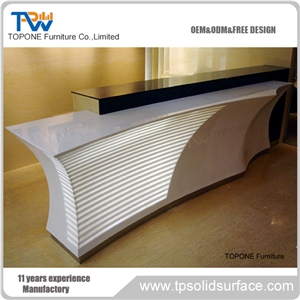 Translucent Green Glass Reception Desk