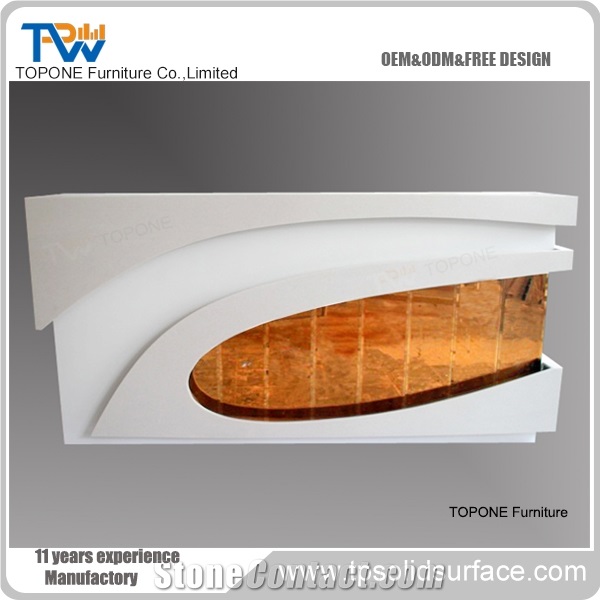 Translucent Green Glass Reception Desk