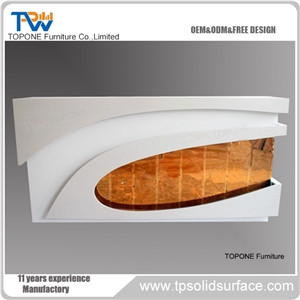 Translucent Green Glass Reception Desk
