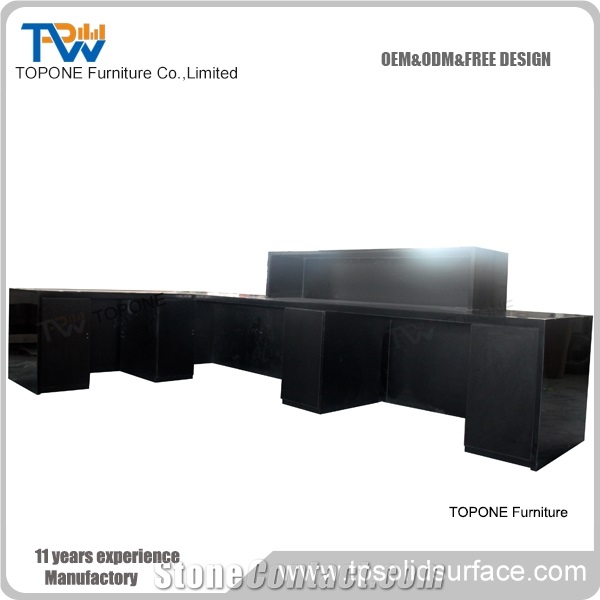 Translucent Green Glass Reception Desk