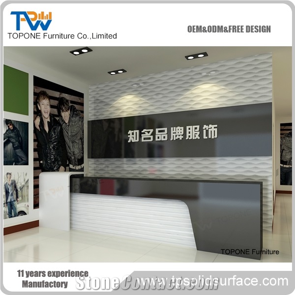 Translucent Green Glass Reception Desk