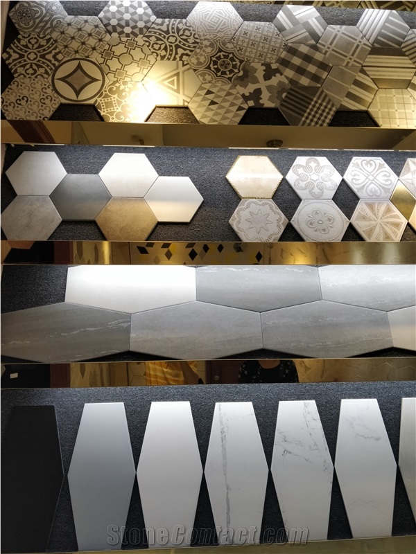 Hexagon Ceramic Tile,Cement Grey Hexagon Tile