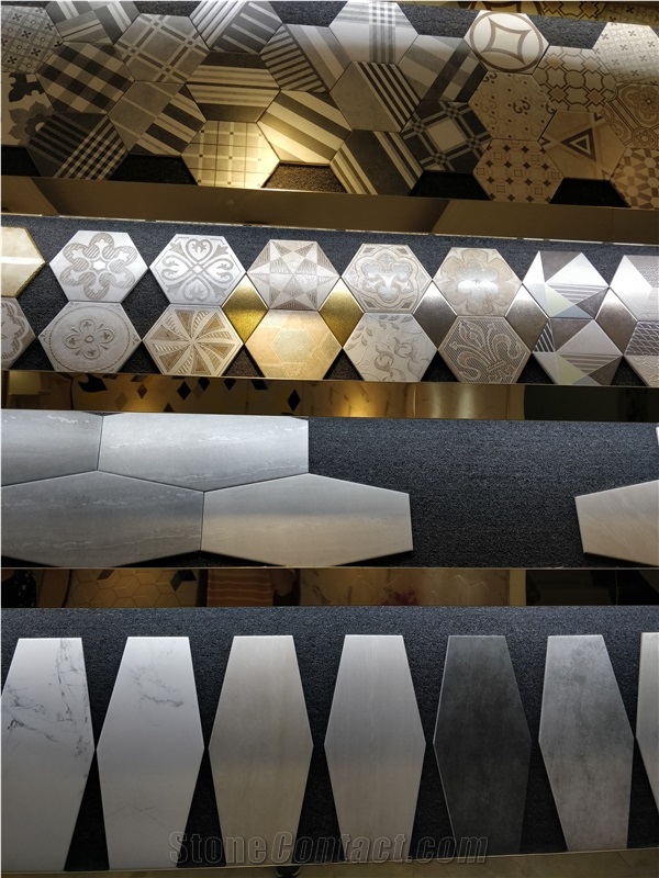 Hexagon Ceramic Tile,Cement Grey Hexagon Tile