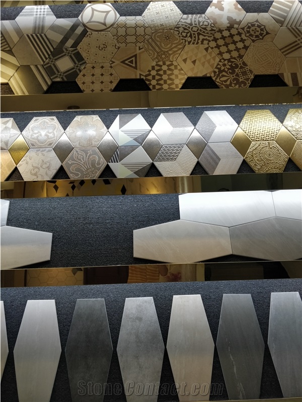 Hexagon Ceramic Tile,Cement Grey Hexagon Tile