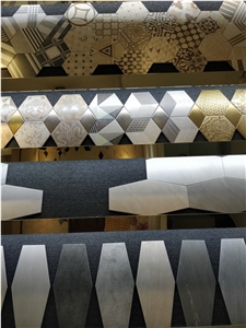 Hexagon Ceramic Tile,Cement Grey Hexagon Tile