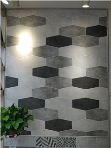 Hexagon Ceramic Tile,Cement Grey Hexagon Tile
