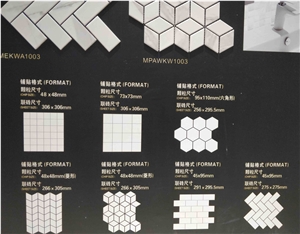 Marble Effect Mosaic Tile,Marble Look Ceramic Tile