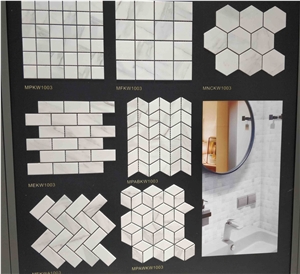 Marble Effect Mosaic Tile,Marble Look Ceramic Tile