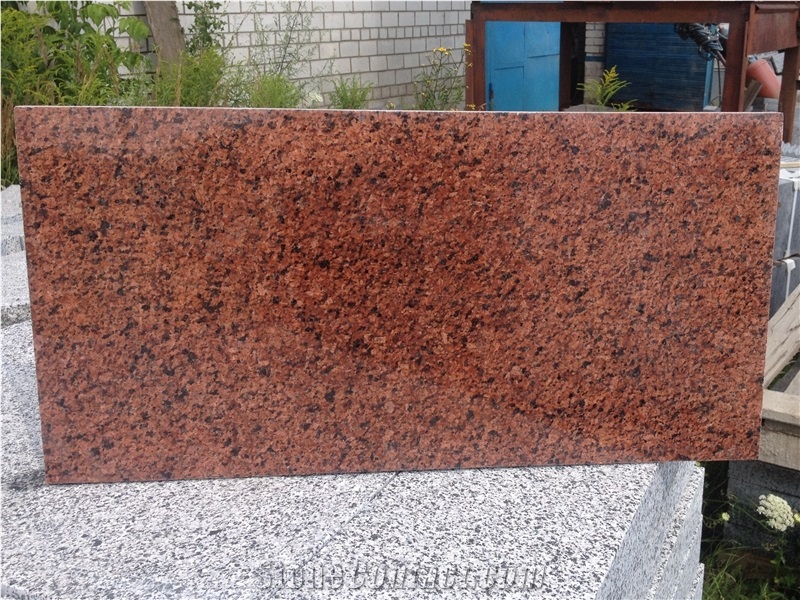Maple Red Granite Tiles, Polished Finish