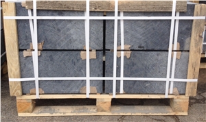 Neverovskiy Labradorite (Black Ice) Tiles, Flamed Finishing