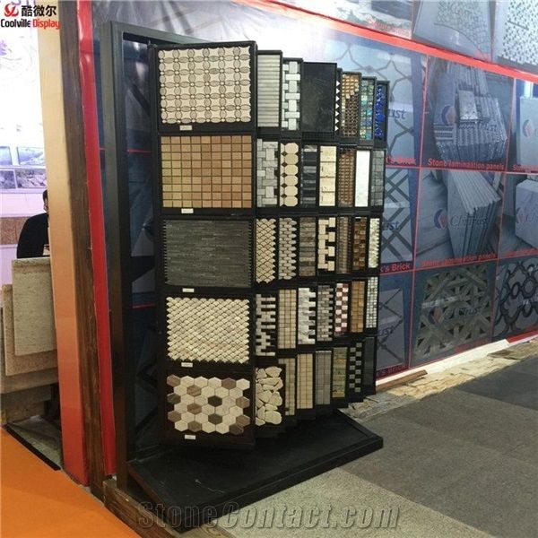 Showroom Wing Glass Mosaic Display Stands Ceramic Tile Racks