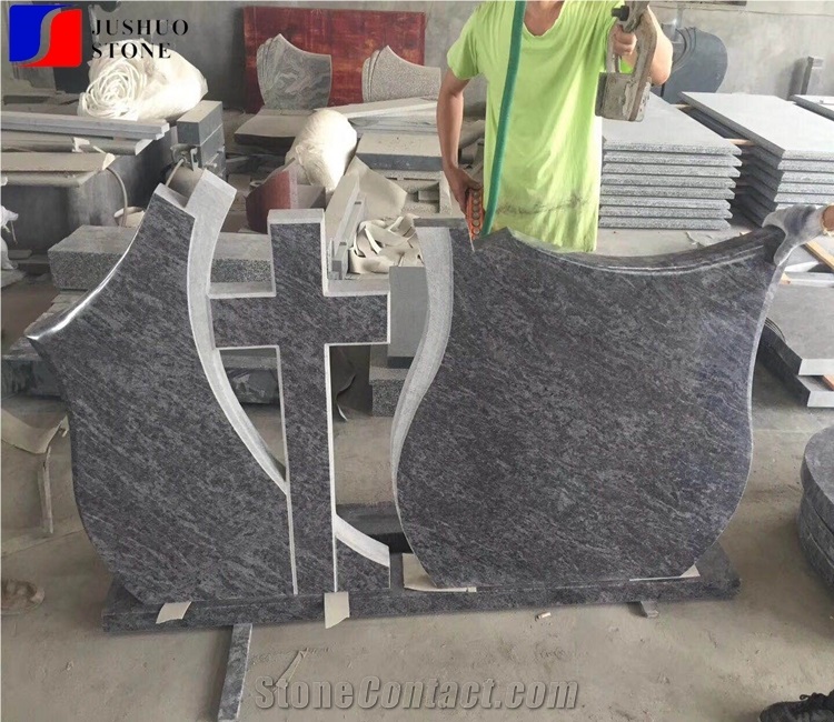 Bahamian Blue,Blue Bahama,Srikakulam Blue Granite Tombstone Design