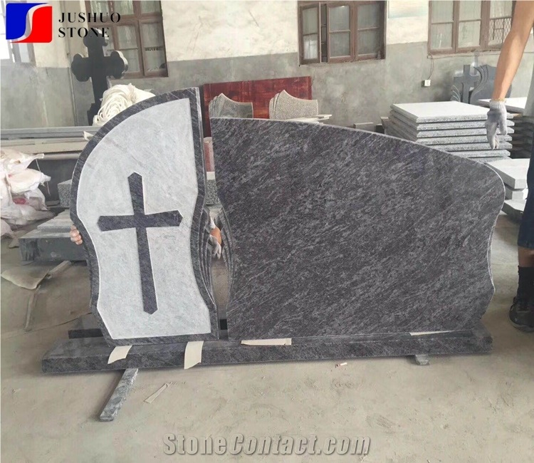 Bahamian Blue,Blue Bahama,Srikakulam Blue Granite Tombstone Design