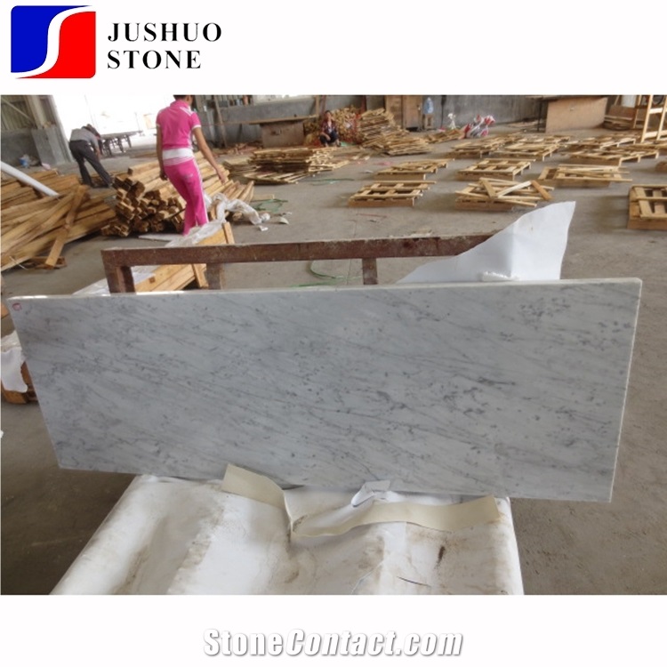 Bianco Carrara White Marble Polished Honed Bathroom Vanity Top Builds