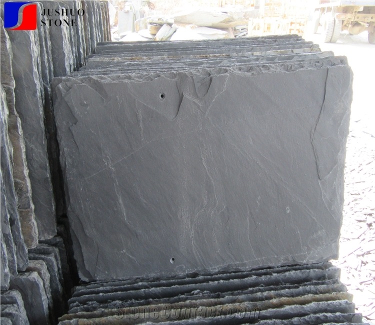 Black/Grey Slate Roof Arch Shape Tile Directly Offer Natural Split Top