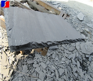 Black/Grey Slate Roof Arch Shape Tile Directly Offer Natural Split Top
