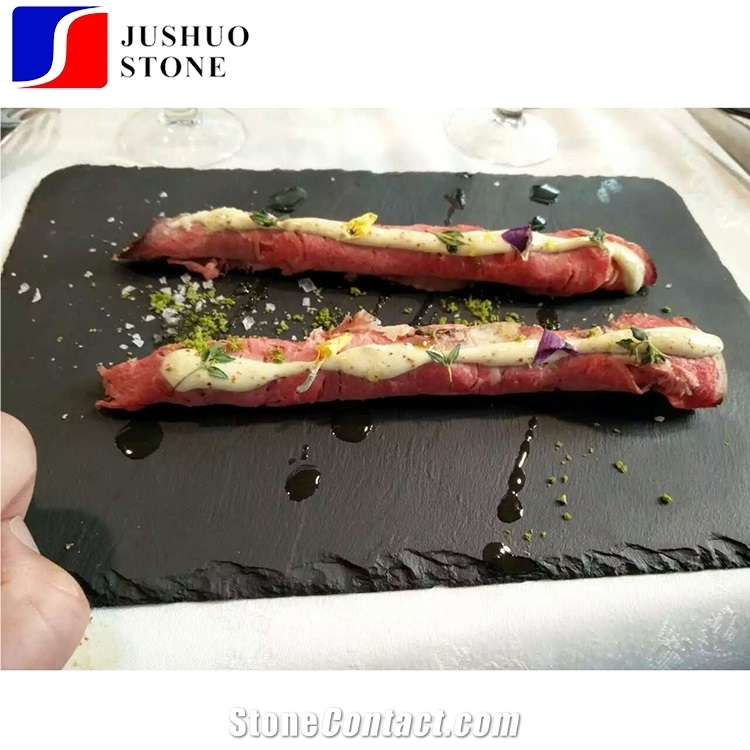 Black Slate Cheese Board Dishes Plates for Dinner Set Material Usage