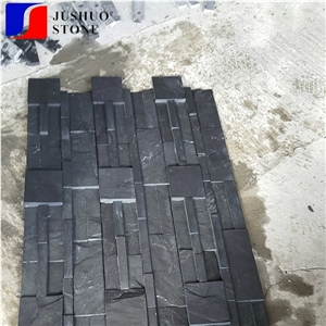 Cheap Natural Black Slate Culture Stone,Z Shape Ledge Wall Cladding