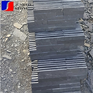 Cheap Natural Black Slate Culture Stone,Z Shape Ledge Wall Cladding