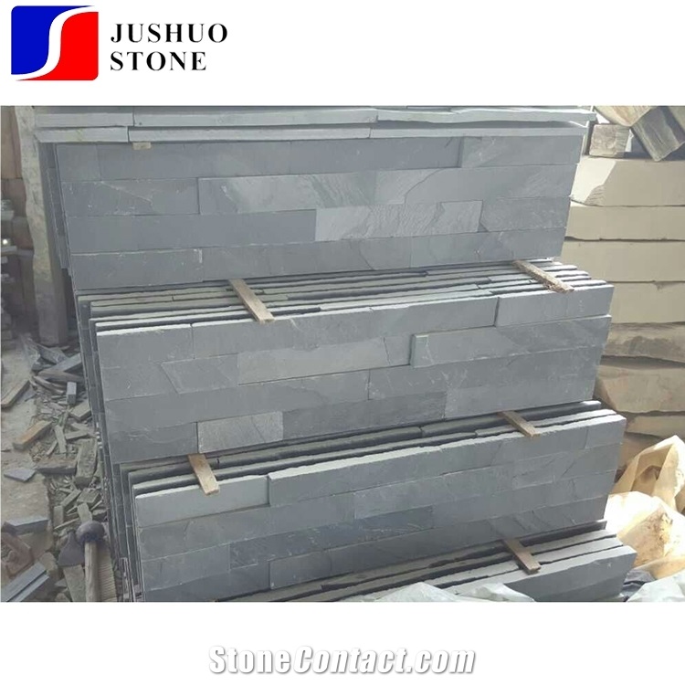 Cheap Natural Black Slate Culture Stone,Z Shape Ledge Wall Cladding