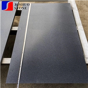 China Basalt Honed Hainan Black Lava Stone Haikou Basalt Tiles Slabs