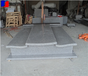 G603 Quarry Stone Customized Size Monuments Heart Tombstone,Gravestone