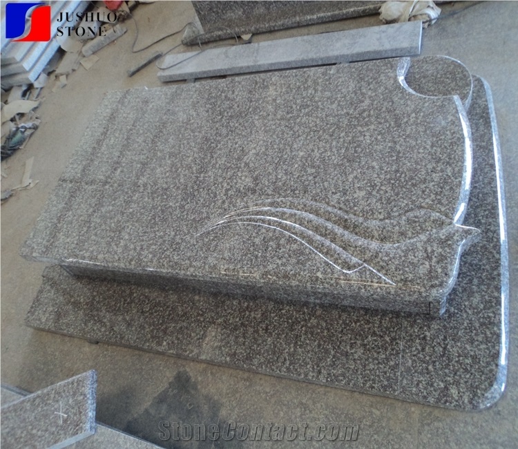 G664 Bainbrook Brown Copper Granite Single Gravestone Monuments