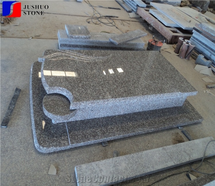 G664 Bainbrook Brown Copper Granite Single Gravestone Monuments