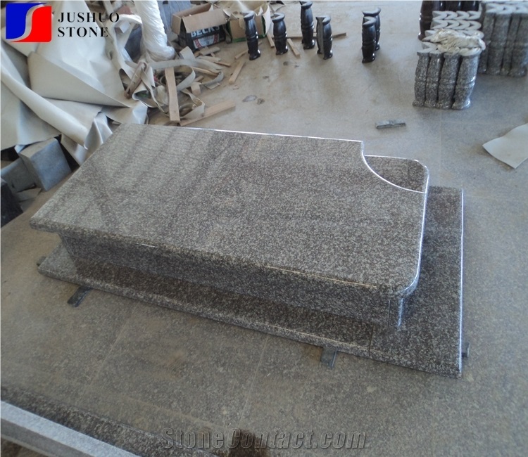 G664 Bainbrook Brown Copper Granite Single Gravestone Monuments