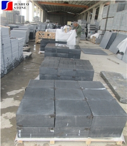 Granite G654 Cubes,All Sides Cut G654 Black Granite Cobble Patio Paver