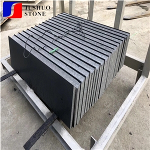 Haikou China Basalt Hainan Black Basalt Slabs Tiles Honed Stone Top