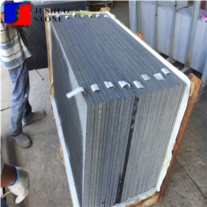 Haikou China Basalt Hainan Black Basalt Slabs Tiles Honed Stone Top