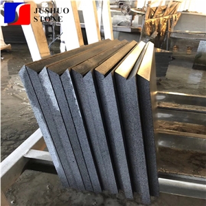 Haikou China Basalt Hainan Black Basalt Slabs Tiles Honed Stone Top