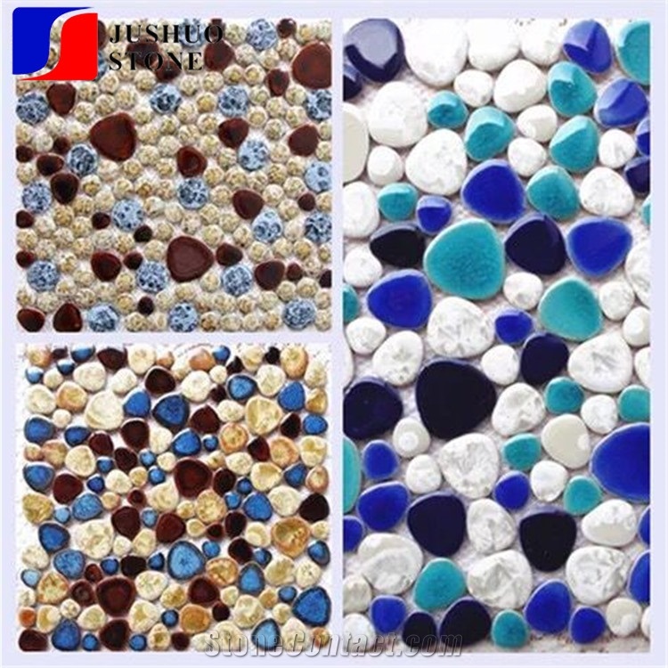 Kitchen Backsplash Ceramic Tile Irregular Mosaic Texture Finishing