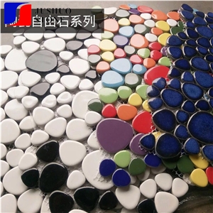 Kitchen Backsplash Ceramic Tile Irregular Mosaic Texture Finishing