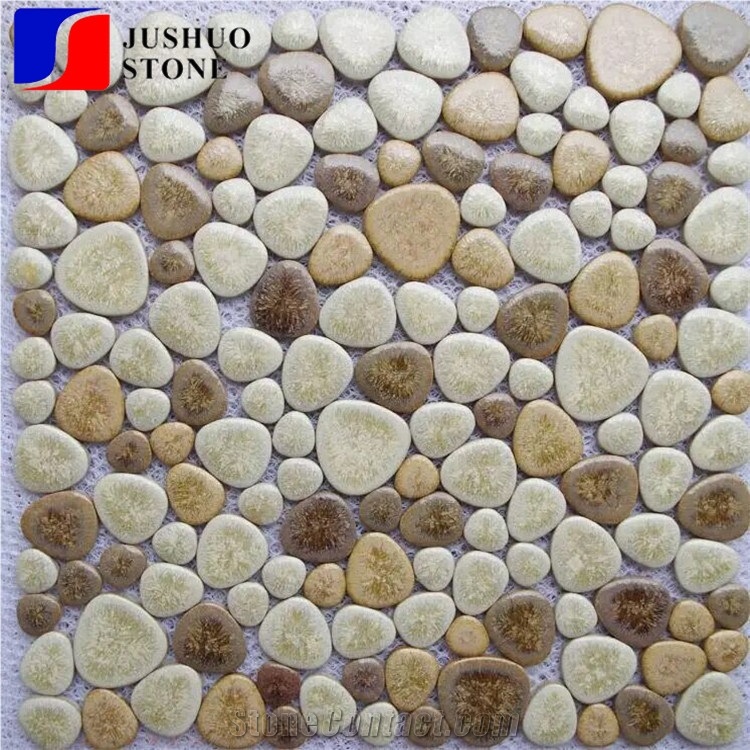 Kitchen Backsplash Ceramic Tile Irregular Mosaic Texture Finishing