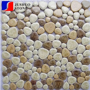 Kitchen Backsplash Ceramic Tile Irregular Mosaic Texture Finishing