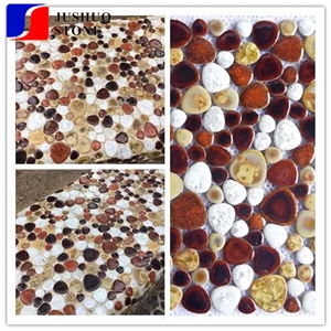 Kitchen Backsplash Ceramic Tile Irregular Mosaic Texture Finishing
