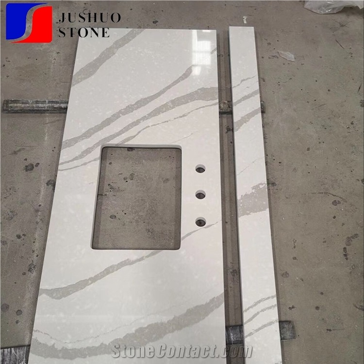 Manmade Quartz Slab Countertop,Island Kitchen Desk Tops