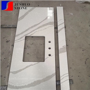 Manmade Quartz Slab Countertop,Island Kitchen Desk Tops