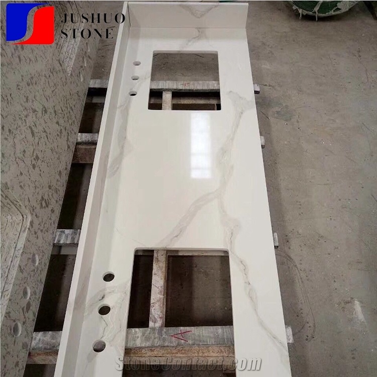 Manmade Quartz Slab Countertop,Island Kitchen Desk Tops