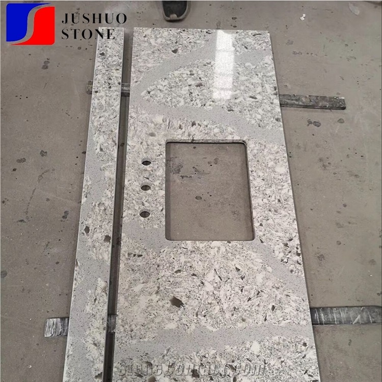 Manmade Quartz Slab Countertop,Island Kitchen Desk Tops